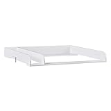 WOLTU Fasciatoio per Cassettiera Universale, Piano Fasciatoio con Divisorio Rimovibile, 80x74,5x8,5cm, Fissaggio Sicuro con Pezzi Metallici, in MDF, Bianco, WT003