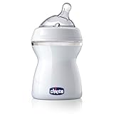 Chicco Natural Feeling Biberon Anticolica 2 Mesi + da 250 ml, Biberon con Tettarella in Silicone Morbida e Flessibile, Adatto per Allattamento Misto, flusso medio, Colore Neutro