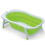Foppapedretti Vaschetta da bagno Pieghevole Soffietto, Morbida, Comoda e Pratica, per bambini dalla nascita fino a 15 kg, Verde
