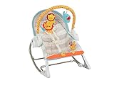 Fisher Price Baby Gear - Altalena 3-In-1 Cuccioli della Natura a 6 Velocità, con 16 Melodie, Suoni della Natura Rilassanti e 1 Arco Giochi Removibile, BFH07