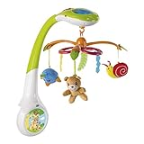 Chicco Giostrina Culla Neonato Foresta Magica con Proiettore, Carillon Elettronico con Musica Rilassante e Luci per Lettino, con 3 Peluche Removibili, Giochi 0+ Mesi