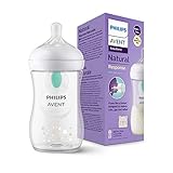 Philips Avent Biberon Natural Response - Biberon da 260 ml con valvola Airfree, senza BPA per neonati da 1 mese in su, con motivo di orso (modello SCY673/82)