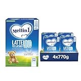 MELLIN 1 - Latte in Polvere per Lattanti dalla Nasciata al 6° Mese - 3080 grammi (4 confezioni da 770g)