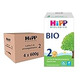 HiPP - Latte 2 di Proseguimento Bio, Latte in Polvere per Neonati, Indicato dal 6° Mese Compiuto, 4 Confezioni da 600 gr